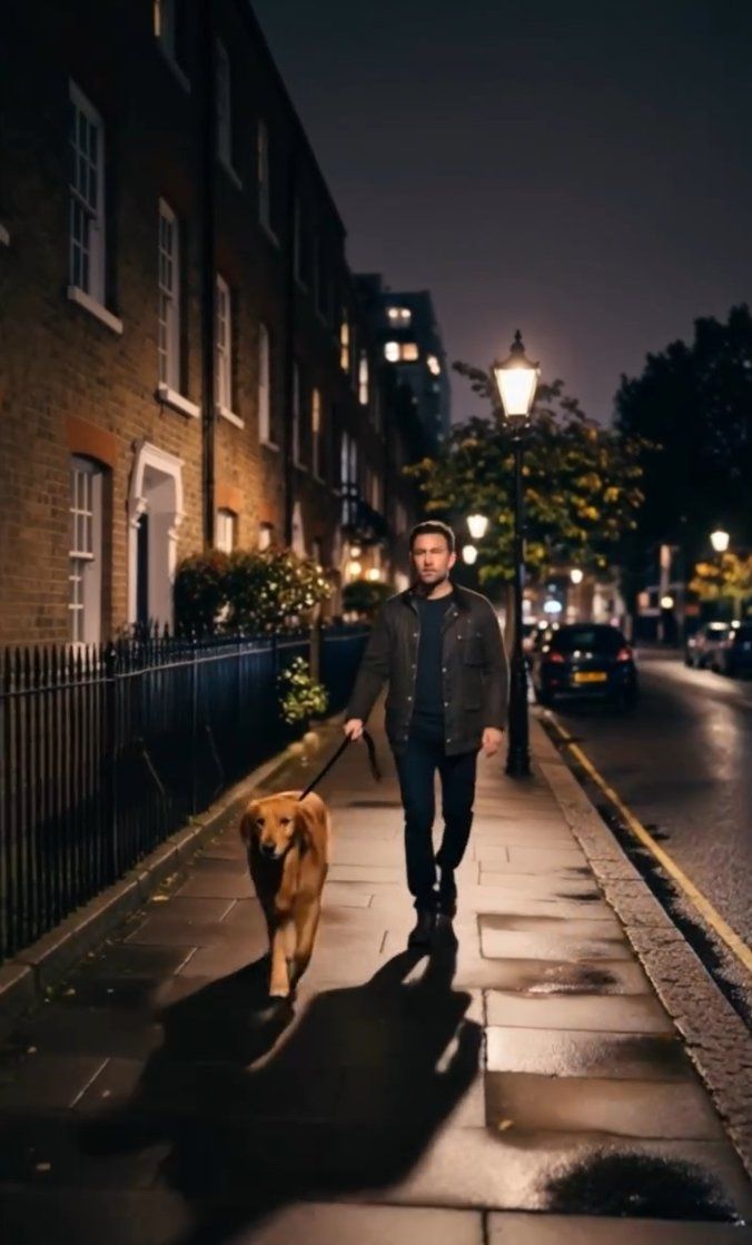 Codi — baasje loopt met hond